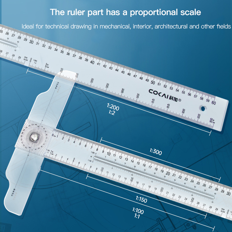 Workshop Measuring Tools - Regla en T de Doble Cara,