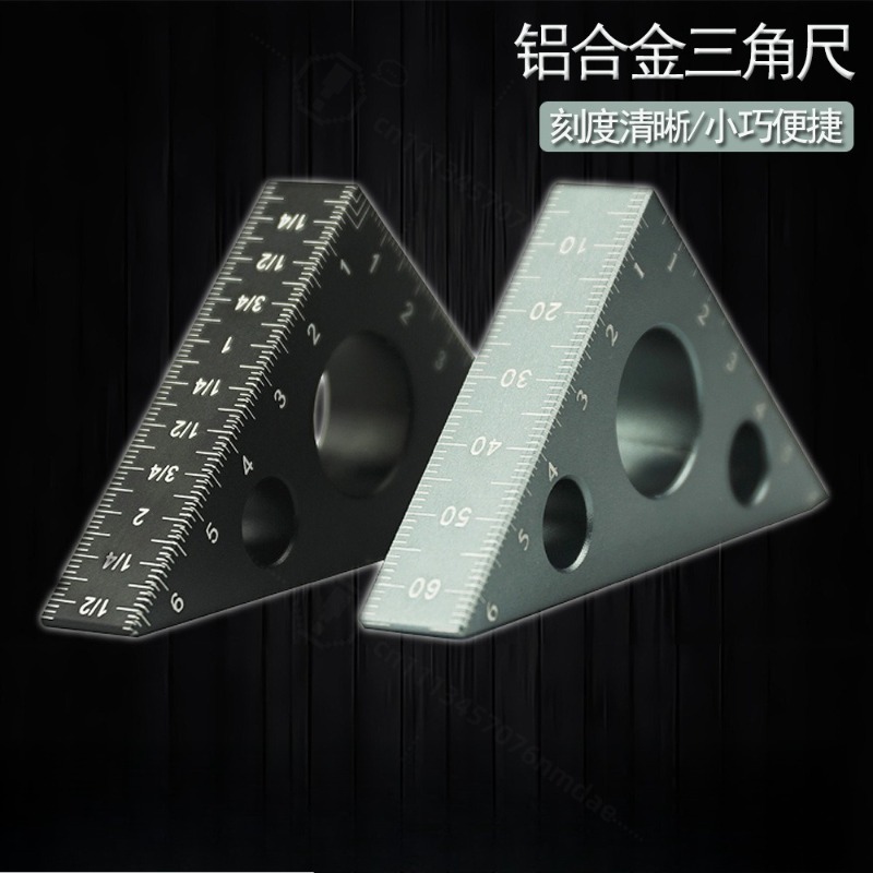 Workshop Layout Tools - Regla Triangular de Aluminio Grueso 90/45