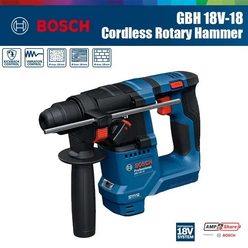 Workshop Tools And Equipment - Martillo Rotatorio Inalámbrico Bosch GBH 18V-18,