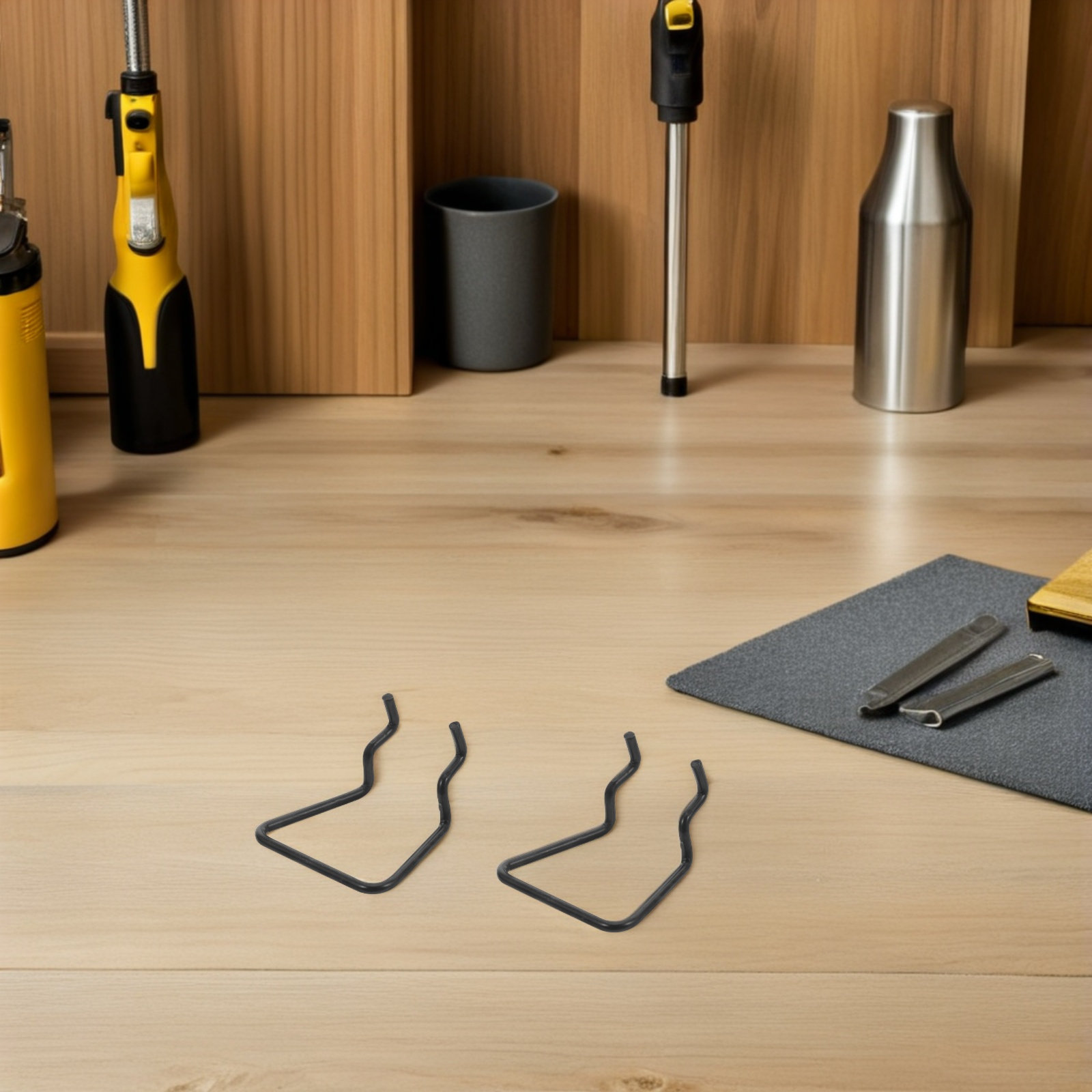 Workshop Tools Display - 25 ganchos negros duraderos para panel
