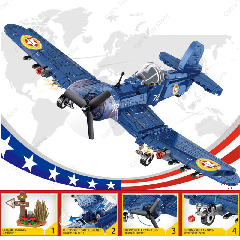 Sluban militar WW2 aviones Uni - Hand Plane Block reseña y precio