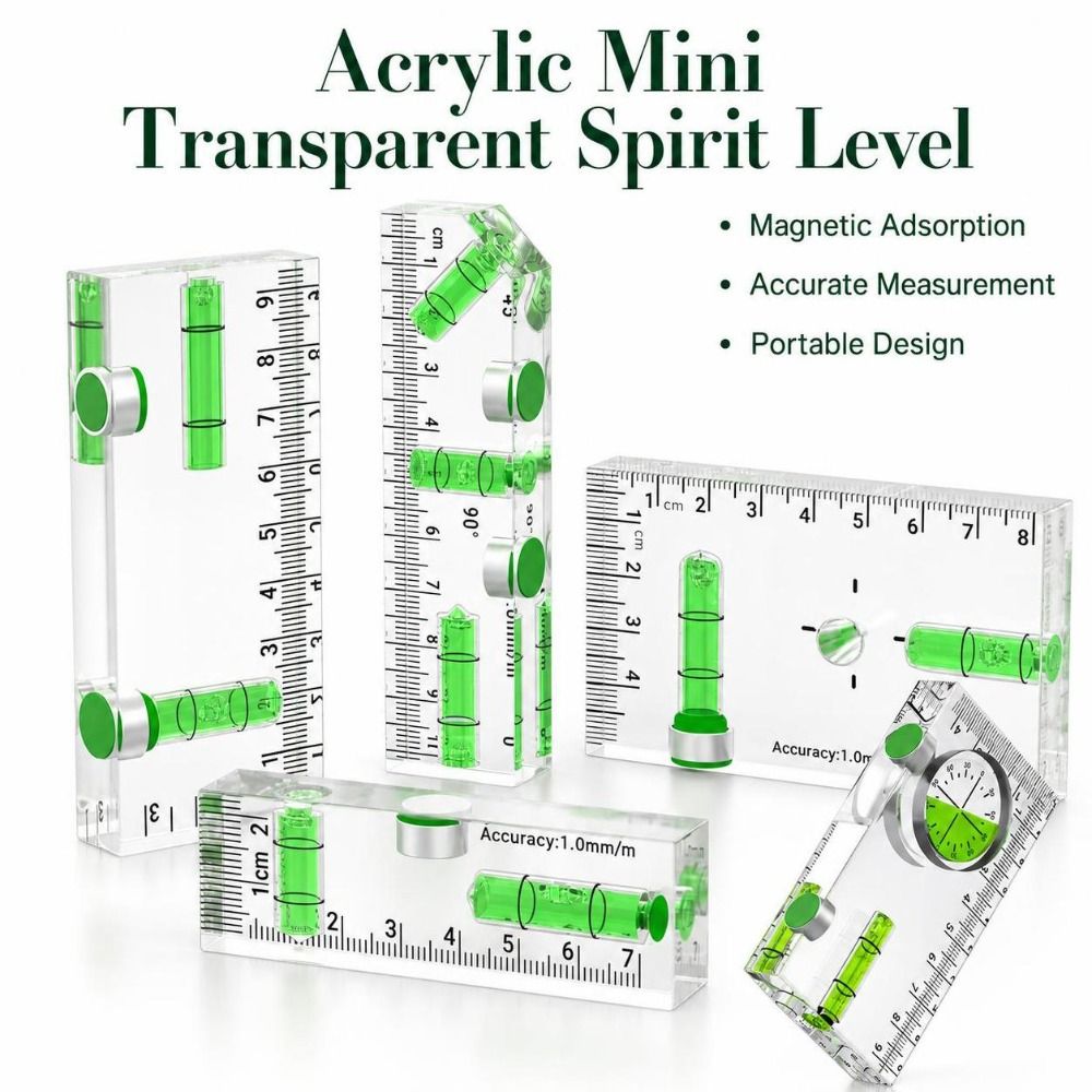 Mini regla de nivel acrílica,  - Workshop Measuring Tools reseña y precio