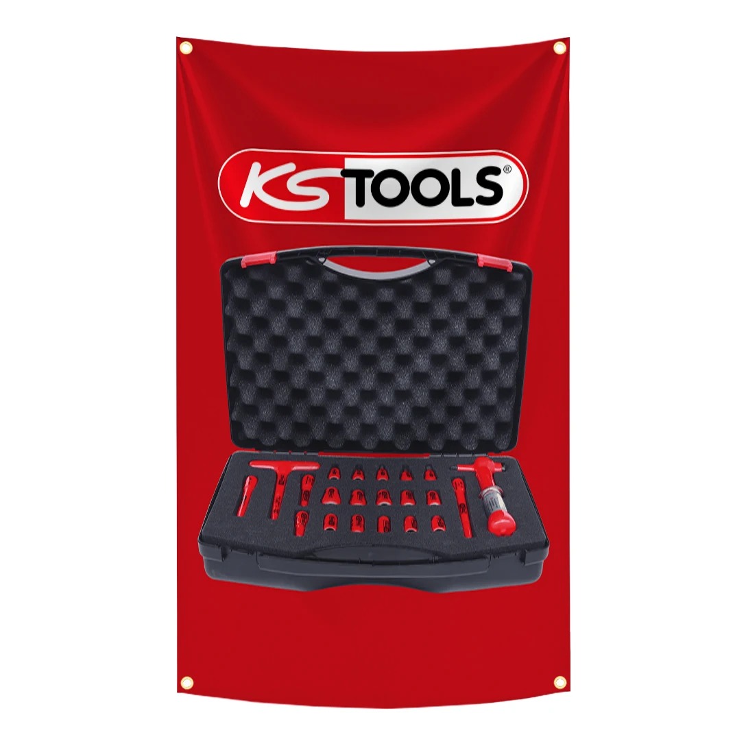 Tapiz con Bandera de la Marca  - Ks Tools Workshop reseña y precio